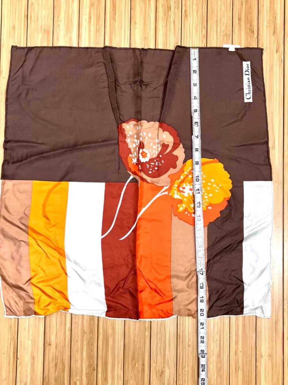 New-Christian Dior silk Satin Neck-kerchief 21